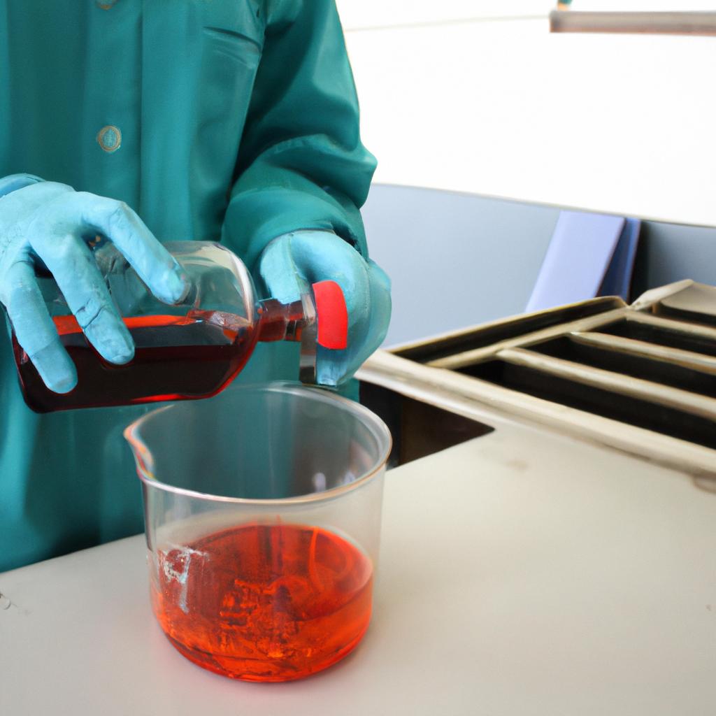 Person conducting scientific experiments