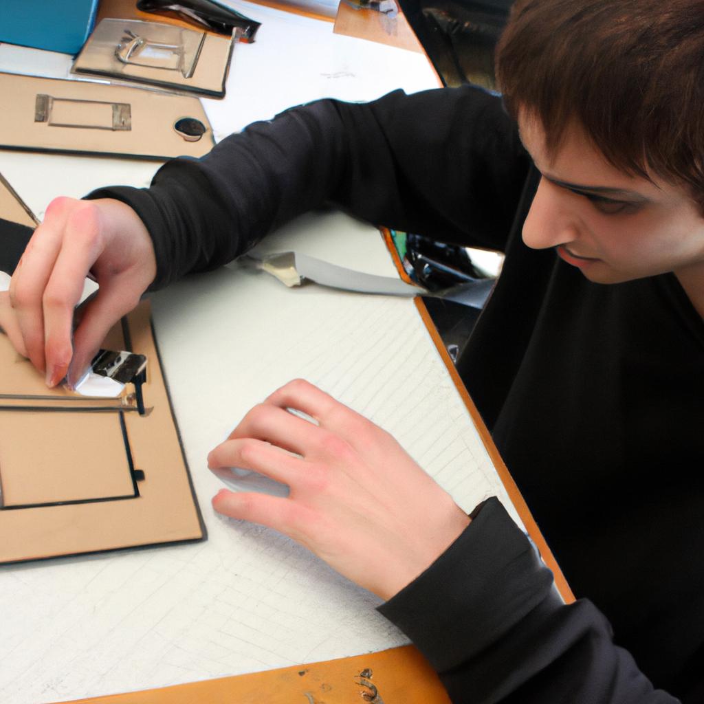 Person working on prototype design
