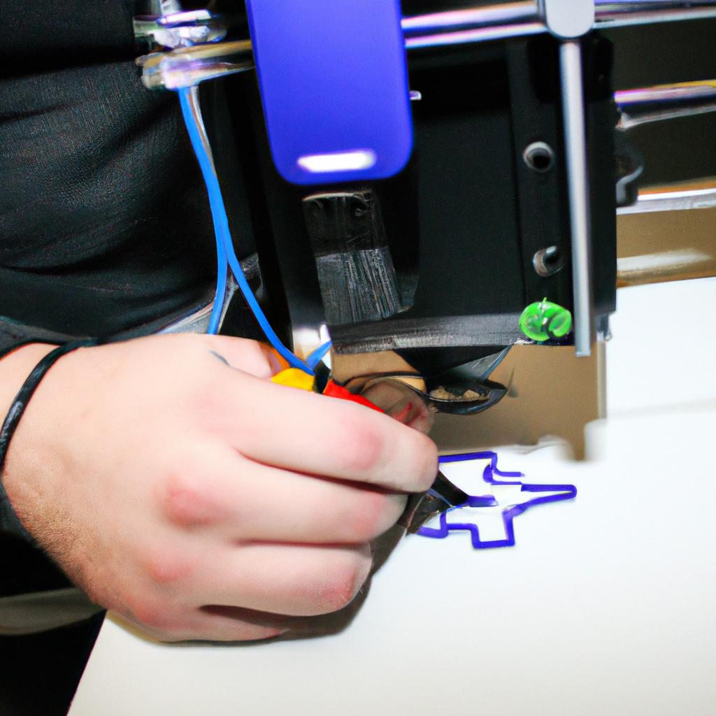 Person using 3D printer technology